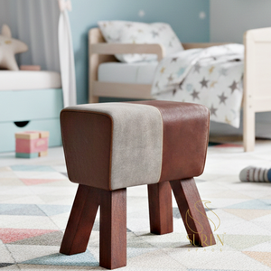 Tela de lona de cuero, diseño indio hecho a mano, hoteles y restaurante, otomanos, diseño de estilo decorativo - Product Image 1