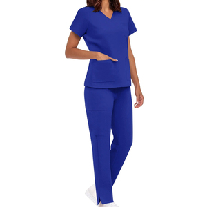 Tenues d'infirmière personnalisées en polyester Fort Worth Sports – Ensembles de blouses médicales pour médecins et dentistes, col montant, haut zippé, pantalon jogger - Product Image 6