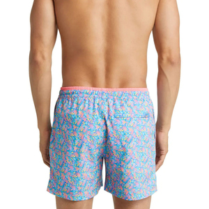Shorts de plage personnalisés pour hommes, imprimé floral, maillots de bain à séchage rapide, taille élastique, vêtements de bain d'été, fournisseur OEM ODM - Product Image 5