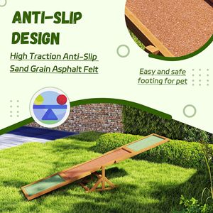 Altalena per Cani in Legno Resistente alle Intemperie, 210 cm L x 40 cm L x 35 cm H, per Addestramento ed Esercizio, Colore Arancione - Product Image 4