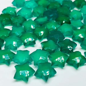 Cuentas facetadas de ónix verde talladas en forma de estrella para la fabricación de joyas, 10 mm, ónix natural, piedras preciosas sueltas en forma de estrella, colgante, precio al por mayor - Product Image 2