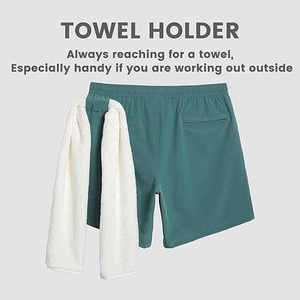 OEM Custom Logo Solid Men's Double <b>Layer</b> Eco-Friendly Quick Dry Breathable <b>Mid</b> Waist Drawstring Closure Athletic Shorts 7 Inch - Product Image 2