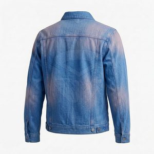 Veste en jean tendance pour homme avec doublure chaude, look streetwear urbain, idéale pour un style hivernal au quotidien - Product Image 2