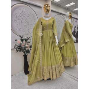 Robes de soirée de créateur, robe de soirée avec dupatta, look élégant - Product Image 5