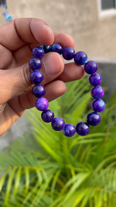 สร้อยข้อมือลูกปัดซูกิไลต์เกรด AAA+: หินซูกิไลต์หายาก น้ำหนัก (143 กะรัต) ซูกิไลต์แท้ - Product Image 4