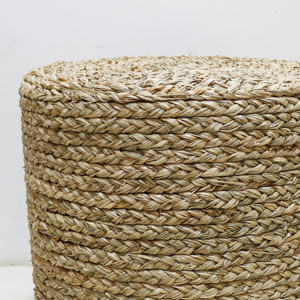 Tabouret de comptoir en jonc de mer tressé naturel fait main et en jacinthe d'eau, modèle MK7032A-1NA, de l'usine Artex Dong Thap - Product Image 4