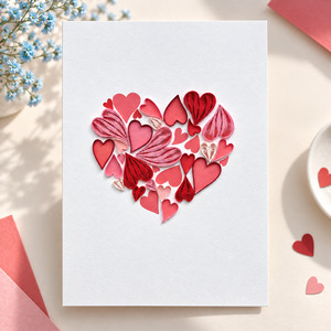 Wholesale High Quality Romantic Heart Quilling <b>Card</b> Best Handmade Greeting <b>Card</b> OEM/ODM Paper <b>Gift</b> <b>Card</b> Stationery Manufacturer - Product Image 1