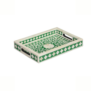 Wholesale FAIZA CRAFT Disposable Square Fruit-Themed Modern Bone Inlay Serving Tray From India Bulk Sale - Product Image 1