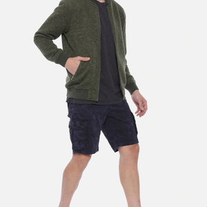 Shorts cargo décontractés pour hommes, couleur unie, été, haute qualité, taille élastique, coupe ample - Product Image 4