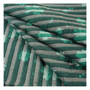 High Quality Cotton Dabu Striped Floral Printed Fabric for Boys' Bags Soft Wholesome Customized Home Decor <b>Curtains</b> Shirts Toys - Product Image 1