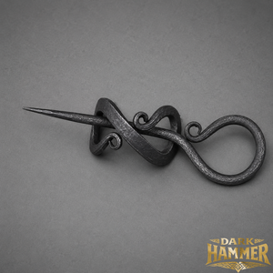 Pasador de Pelo Premium Forjado a Mano, Horquilla de Metal Negro Hecha a Mano para Moños y Peinados Diarios - Product Image 1