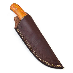 Couteau de chasse en acier Damas de qualité DIY, lame fixe à pointe tombante, manche en bois, survie en extérieur, OEM disponible à la vente - Product Image 3