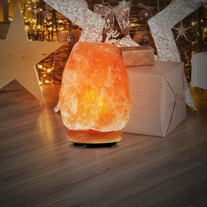Lampe de sel rouge de l'Himalaya naturelle, très tendance, 1,5-2 kg, pour la purification de l'air, vente en gros directe d'usine de sel de cristal de roche de l'Himalaya - Product Image 2