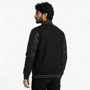 Chaqueta Varsity Exclusiva de Primera Calidad, Prenda Exterior de Moda con Forro Cómodo, Construcción Duradera, Parches Personalizados, Flexible - Product Image 4