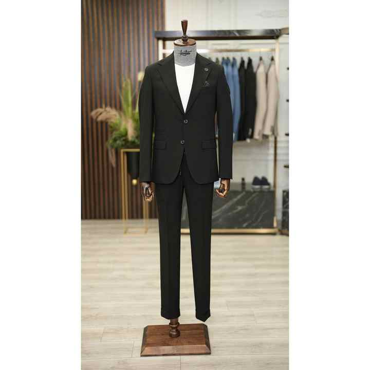 Men's Jogger Half Lined Suit Slim Fit Italian Style Jacket Trousers - Khaki