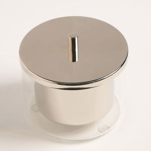 Porte-gobelet en acier inoxydable poli argenté avec couvercle pour accoudoir de canapé et table de poker, idéal pour les fêtes - Product Image 3