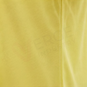 Men's Yellow Short Sleeve Knitted Polo Shirt Solid Casual Regular Fit Button Design - Product Image 5