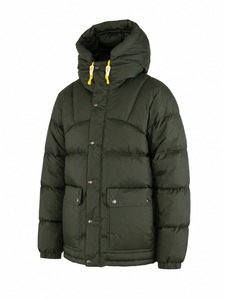 Veste matelassée à capuche pour homme, vert foncé, coupe-vent, rembourrée de duvet, manteau d'hiver décontracté, longueur normale, fermeture à boutons, 100% polyester - Product Image 6