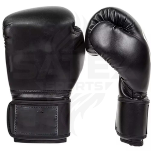 Guantes de boxeo de cuero de 14 oz con cordones y correa ajustable para la muñeca para adultos, equipo de entrenamiento de boxeo - Product Image 2