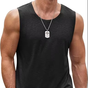 Débardeurs en coton de haute qualité pour hommes – Idéaux pour l'été, la gym, le fitness, la musculation – Respirants, tricotés, décontractés et sportifs – Motif numérique - Product Image 1