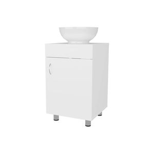 Mobile Bagno Integrato Bianco con Lavabo e Rubinetto - Product Image 3