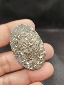 High Quality Natural Pyrite Druzy Cabochon Green <b>Quartz</b> Gemstone for Jewelry Making Loose Gemstones - Product Image 6