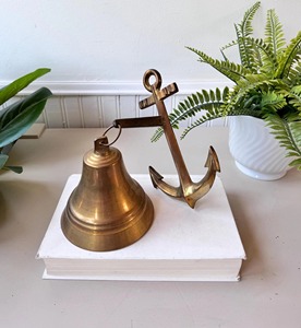 Polished Brass Bell Wall Hanging Bell Anchor Rustic Naval Coastal <b>Nautical</b> <b>Decor</b> High Quality Gift for Home Decoration - Product Image 4