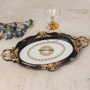 Bandeja Metálica Ideal para Decoración del Hogar y Restaurantes, Bandeja para Vajilla, Diseño Hotelero, Bandeja de Servicio Metálica con Acabado Brillante y Diseño Sólido - Product Image 5