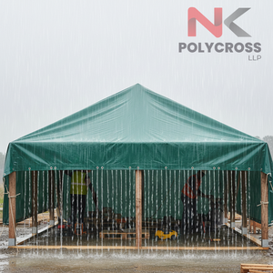 ผ้าใบโพลี 20x20 ฟุต สำหรับงานอุตสาหกรรม ป้องกันแสงแดด ฝน และสิ่งสกปรก เหมาะสำหรับโรงเรือน คลังสินค้ากลางแจ้ง และการขนส่ง (ขายส่ง) - Product Image 4