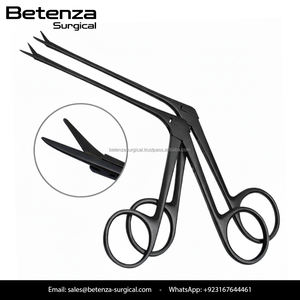 Tijeras manuales microquirúrgicas BELLUCCI negras con revestimiento de PTFE, rectas, 7.5 cm, de acero inoxidable, para otorrinolaringología - Product Image 3