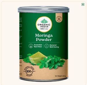 Poudre de Moringa biologique 100% naturelle d'Organic India, provenant de Delhi, pour un soutien immunitaire sain et une source d'énergie - Product Image 1