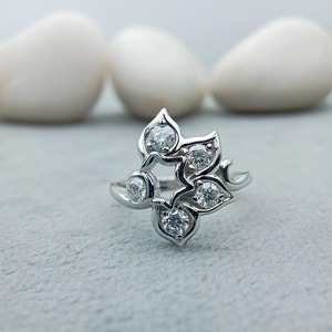 Custom Fancy Solitaire VVS Diamond Engagement Wedding <b>Ring</b> 925 <b>Sterling</b> <b>Silver</b> <b>Set</b> 14K Trendy Gift Anniversary 100% Satisfaction - Product Image 1