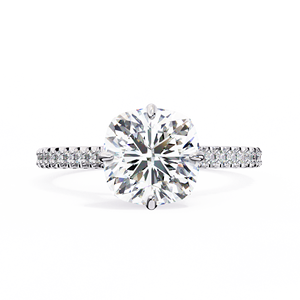 Bague de fiançailles solitaire en or massif 18 carats pour femme, avec diamant de laboratoire magnifique, certifiée IGI, bijoux de luxe pour mariage - Product Image 2