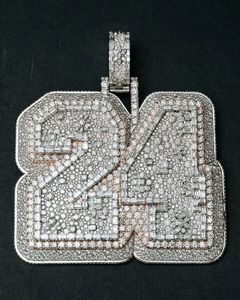Luxury 925 <b>Silver</b> Round Brilliant Cut Iced Hip Hop Themed Gold Plated Christian Men's Custom <b>Initial</b> Letter <b>Pendant</b> - Product Image 5