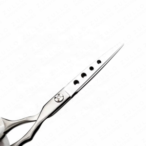 Professional Silver Stainless Steel Barber Hair Cutting Scissors Polished Finish Sharp Blade Beauty Salon <b>Tool</b> Custom Label - Product Image 3