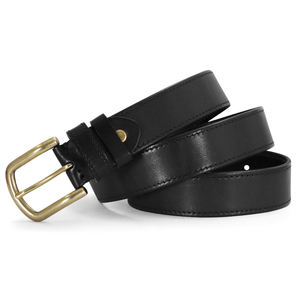 Cinturón de Cuero Genuino para Hombre, 3.5CM de Ancho, Capa Superior de Piel de Vaca Pura, Moderno, Simple, Versátil, Casual, con Hebilla de Aguja - Product Image 1