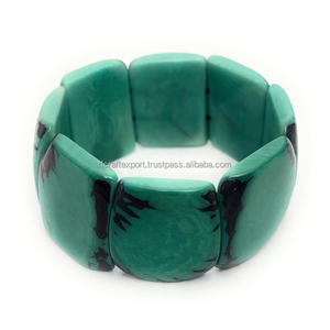 Vente chaude nouvelle manchette de charme de mode de bracelet de bracelet en résine multicolore personnalisée pour la vente directe de l'Inde de RF Crafts - Product Image 4