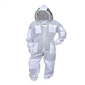 Trajes de Apicultura Ventilados de Una Pieza de Tela de Algodón Transpirable de Primera Calidad con Gorra, el Mejor Uniforme Industrial de Protección para Apicultores - Product Image 6