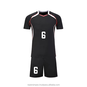 ชุดเสื้อและกางเกงวอลเลย์บอล Razers Impex สำหรับผู้ใหญ่ แบบ unisex ผลิตจากโพลีเอสเตอร์ 100% ระบายอากาศได้ดี แห้งเร็ว ชุดกีฬา พิมพ์ลายด้วยความร้อน - Product Image 4