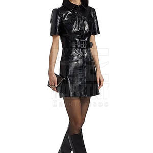 Vestido de Cuero Genuino para Mujer de Alto Rendimiento, Tela Suave, Ajuste Cómodo para Uso Diario - Product Image 3