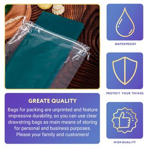 Confezione 1000 trasparente con coulisse 10X14 pollici 2 Mil sacchetti di plastica impermeabili con coulisse per articoli da toeletta cosmetici - Product Image 4