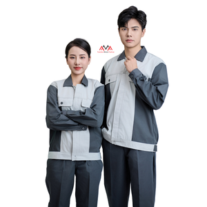 Ensemble uniforme de travail homme, nouveau style, bleu foncé, vêtements de soudeur, tenue de travail personnalisée, vêtements de travail d'usine, OEM/ODM - Faible MOQ - Product Image 1