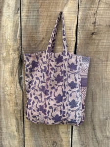 Handmade Embroidery <b>Vintage</b> Kantha <b>Tote</b> <b>Bag</b> Eco-Friendly Cotton Reusable Shoulder Handbag for Shopping Travel & Daily Use - Product Image 1