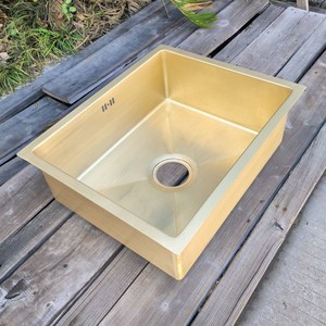Luxury Contemporary Brass Kitchen Sink Handmade Deep Single Bowl Undermount Wash <b>Basin</b> for Home Kitchens - Product Image 1