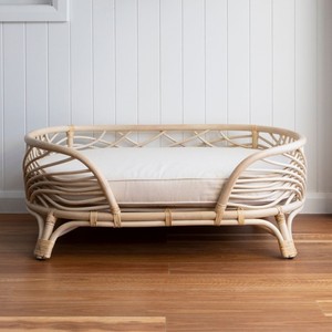 Fancy Wicker Cat <b>Bed</b> Unique Style Cute Pet Furniture Rattan Pet <b>Beds</b> With Comfortable Mattress Customization Accept - Product Image 1