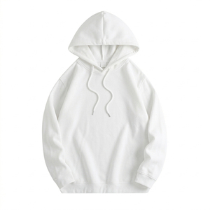 Sweat à capuche confortable en mélange de coton pour femme, en molleton bouclette, décontracté, couleur unie, avec poches, idéal pour l'hiver - Product Image 2