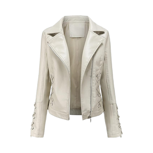 Nouvelle conception femmes vestes en cuir élégant montage imperméable hiver mode veste en cuir - Product Image 1