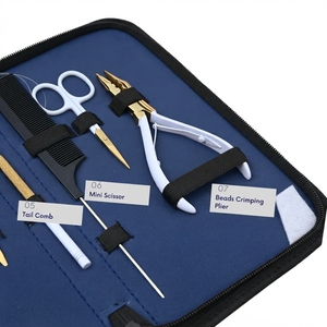 Kit Profesional de Herramientas para Extensiones de Cabello: Alicates de Microperlas, Alicates de Eliminación, Cortador de Queratina, Tijeras de Gancho, Clips - Product Image 5