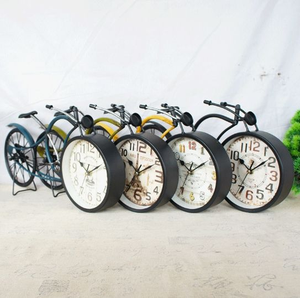 HOME GENIE Metal Motorcycle Table <b>Clock</b> with Antique Finish | Vintage Bike Shaped <b>Desk</b> <b>Clock</b> for Home Office Living Room Decor - Product Image 4