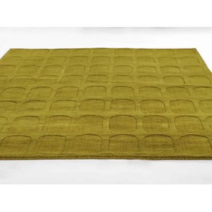 Modern Olive Green Geometric Wool Rug Hand Tufted Minimalist Area Carpet Luxury Living Room Bedroom Custom Size Rug Home Decor - Product Image 3